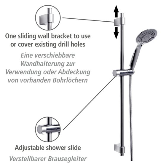 Brauseset Mod. Young Chrom, Länge Stange: 66 cm 