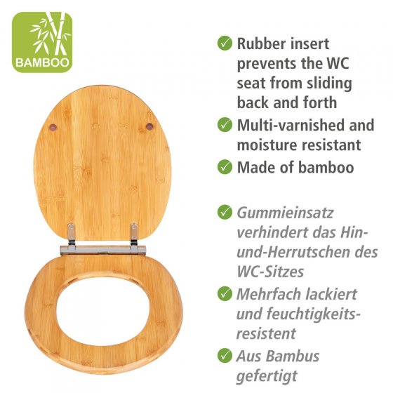 WC-Sitz Mod. Bambusa, aus Bambus