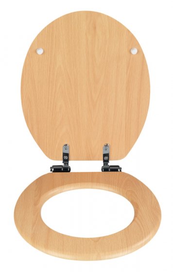 WC-Sitz Mod. Buche Natur, MDF, mit Absenkautomatik