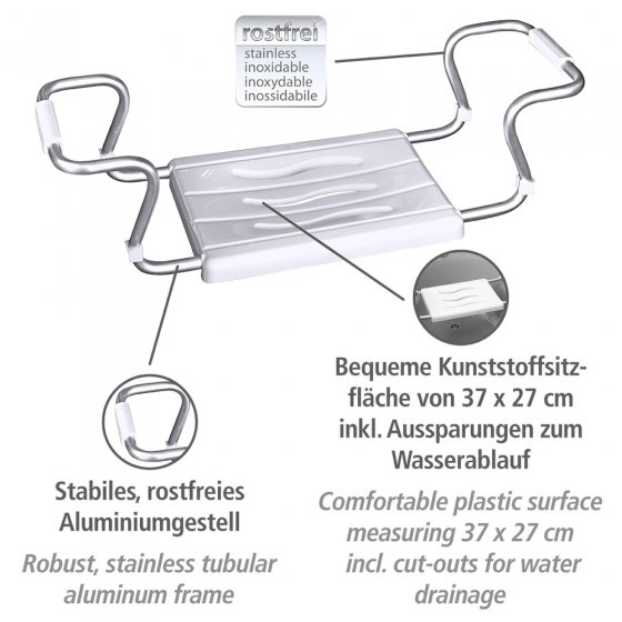 Badewannensitz Mod. Secura Weiß, 120 kg Tragkraft