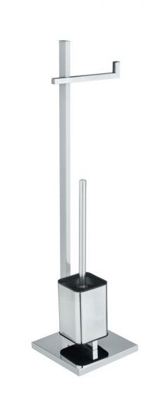 Stand WC-Garnitur Mod. Quadro, aus Edelstahl