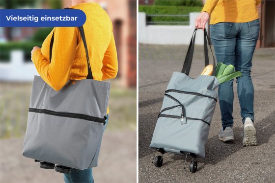 Einkaufstrolley 3in1, faltbare Einkaufshilfe 