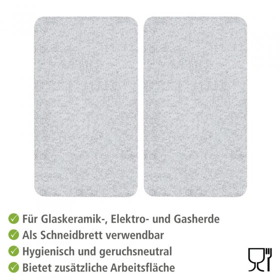 Herdabdeckplatte Universal 2er Set, für alle Herdarten
