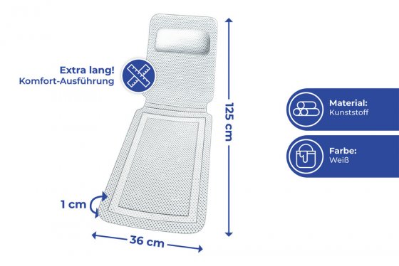 Wanneneinlage Mod. Komfort, 125 x 36 cm 