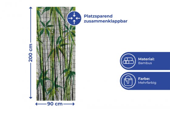 Bambusvorhang Mod. Bamboo, 90 x 200 cm 