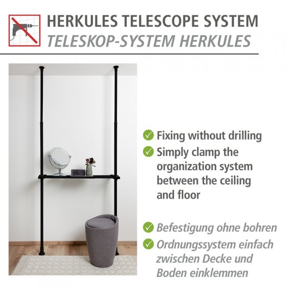 Regalboden Mod. Herkules Schwarz, passend zum Teleskop-System Herkules