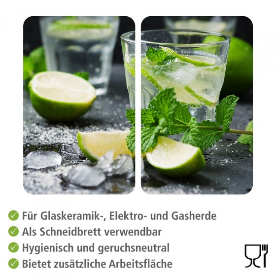 Herdabdeckplatte Universal Mojito 2er Set, für alle Herdarten