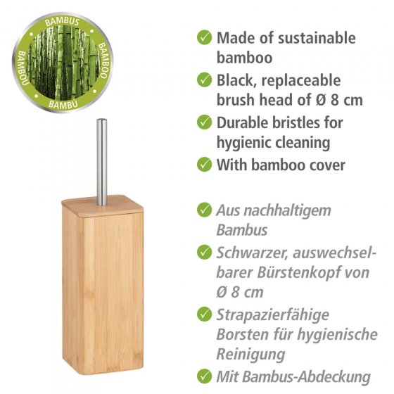 WC-Garnitur Mod. Bambusa, WC-Bürstenhalter aus Bambus