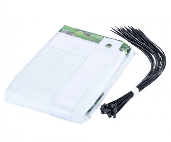 Balkon-Sichtschutz naturfrohem Efeu-Motiv, 5 m, reißfester Sichtschutz mit Efeu-Motiv 