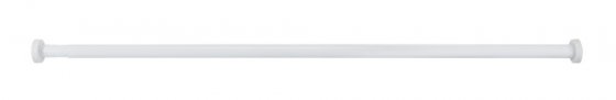 Teleskop-Duschstange Mod. Luz 110 - 185 cm, Weiß, ausziehbar, aus rostfreiem Aluminium 