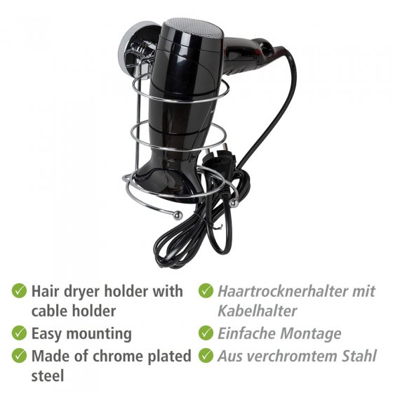 Vacuum-Loc® Haartrocknerhalter Mod. Milazzo, Befestigen ohne bohren 