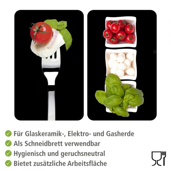 Herdabdeckplatte Universal Caprese 2er Set, für alle Herdarten