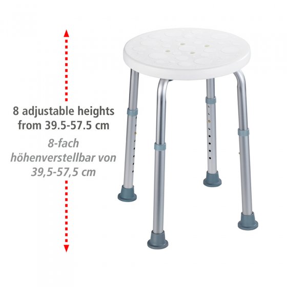 Duschhocker Mod. Secura höhenverstellbar, 120 kg Tragkraft