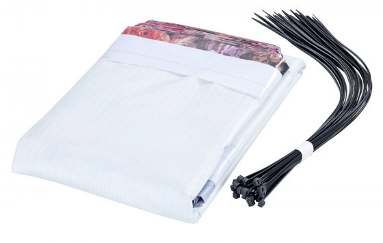 Balkon-Sichtschutz Rosen, 5 m, UV- und witterungsbeständig 