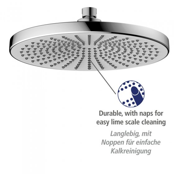 Regenduschkopf Ultimate Shower Chrom/Weiß, Ø 25 cm 