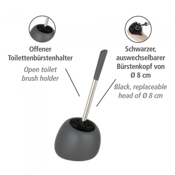 WC-Garnitur Mod. Polaris Grau matt, aus hochwertiger Keramik