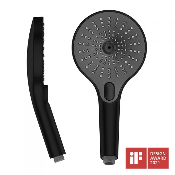 Duschkopf Mod. Ultimate Shower Schwarz/Grau, Ø 13 cm 