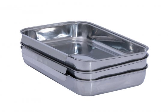 Panier-Set Edelstahl 3-teilig, rostfrei, spülmaschinengeeignet 