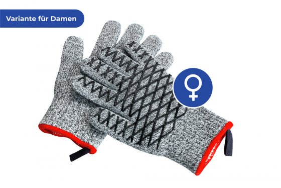 2in1 Hitze- & Schneidschutz Handschuh Damen 1 Paar, hitzebeständig, schnittfest 
