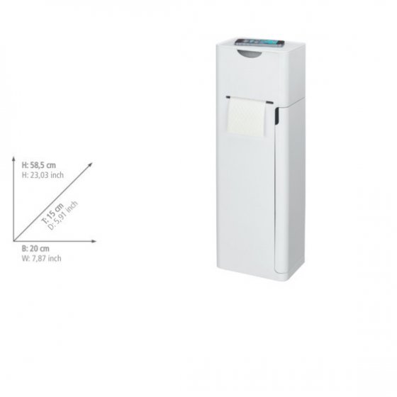 Stand WC-Garnitur Mod. Imon 6 in 1 Weiß matt, integrierter Toilettenpapierhalter, WC-Bürstenhalter