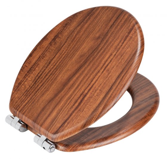 WC-Sitz Mod. Chestnut Braun, aus FSC® zertifiziertem MDF 