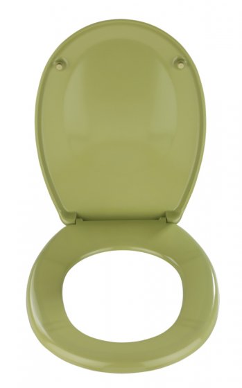 WC-Sitz Mod. Bergamo Moosgrün, aus antibakteriellem Duroplast