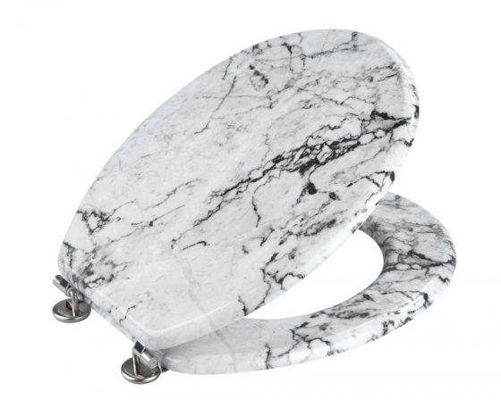 WC-Sitz Mod. Onyx, aus MDF in edler Marmor-Optik