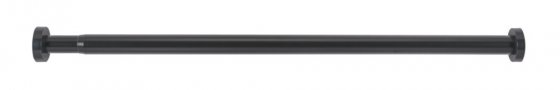 Teleskop-Duschstange Mod. Luz 70-115 cm, Schwarz, ausziehbar, aus rostfreiem Aluminium 