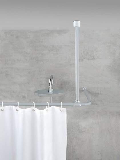 Deckenstütze für Teleskop-Duschstange Chrom, für Stangen mit Ø 2 / 2,5 cm 
