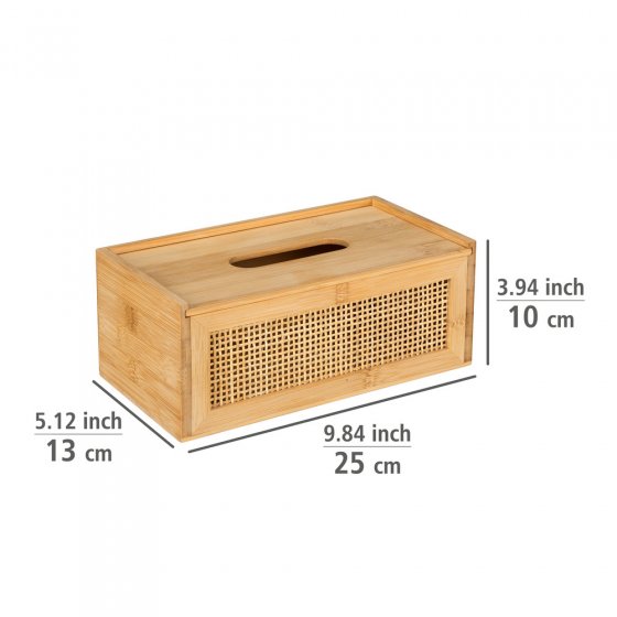 Kosmetiktuchbox Mod. Allegre, aus Bambus und Rattan 