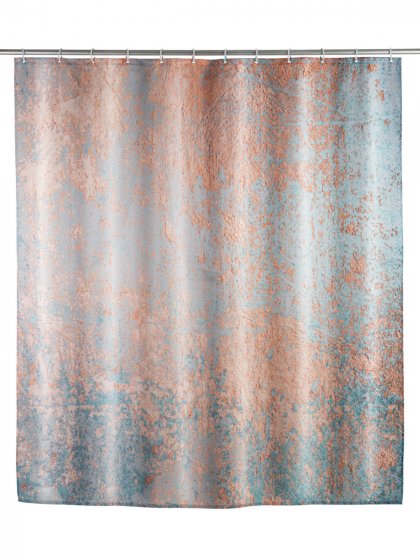Anti-Schimmel Duschvorhang Mod. Agate, Textil (Polyester), 180 x 200 cm, wasserabweisend, waschbar 