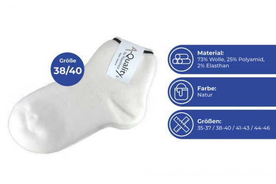 Angora-Bettsocken 38/40, atmungsaktiv 