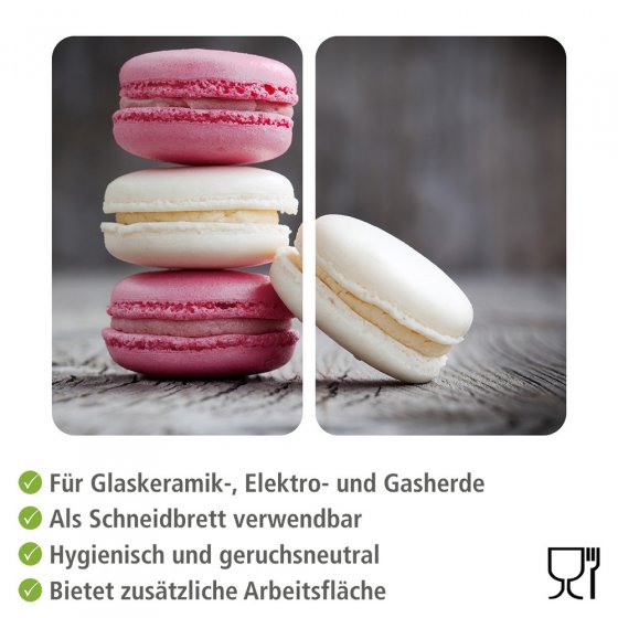 Herdabdeckplatte Universal Macarons 2er Set, für alle Herdarten