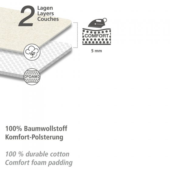 Bügeltisch Mod. Base 110 x 30 cm, Bügelbrett höhenverstellbar
