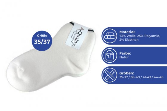 Angora-Bettsocken 35/37, atmungsaktiv 