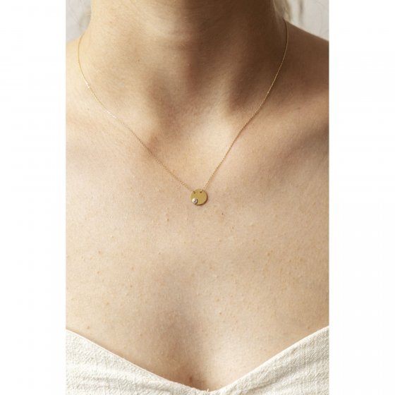 Halskette 375/- Gelbgold Zirkonia 