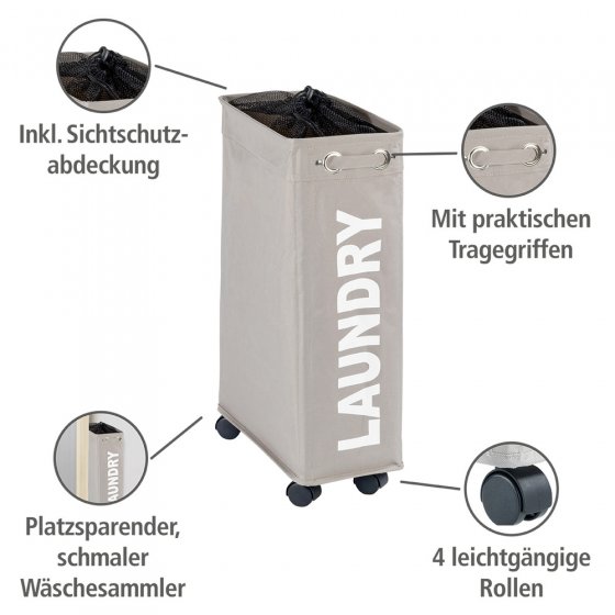 Wäschesammler Mod. Corno Taupe, Fassungsvermögen: 43 Liter 