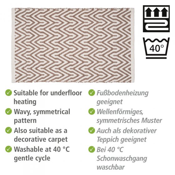 Badematte Mod. Altai, hergestellt aus recycelten PET-Flaschen (100 % Polyester)