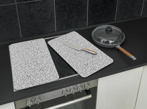 Herdabdeckplatte Universal Mod. Granit 2er Set, für alle Herdarten