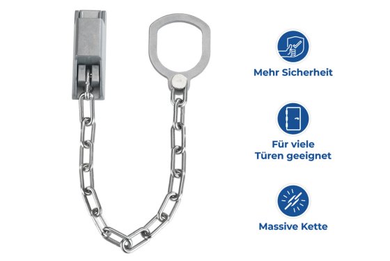 Türgriff-Kette abschließbar, kein Anbohren notwendig 