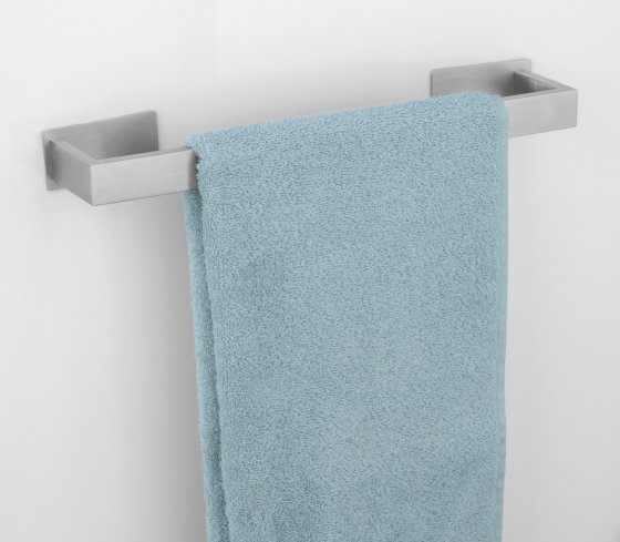 Turbo-Loc® Badetuchstange Uno Mod. Genova Matt 40 cm, Befestigen ohne bohren mit Klebepad-System