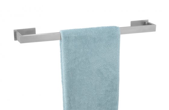 Turbo-Loc® Badetuchstange Uno Mod. Genova Matt 60 cm, Befestigen ohne bohren mit Klebepad-System