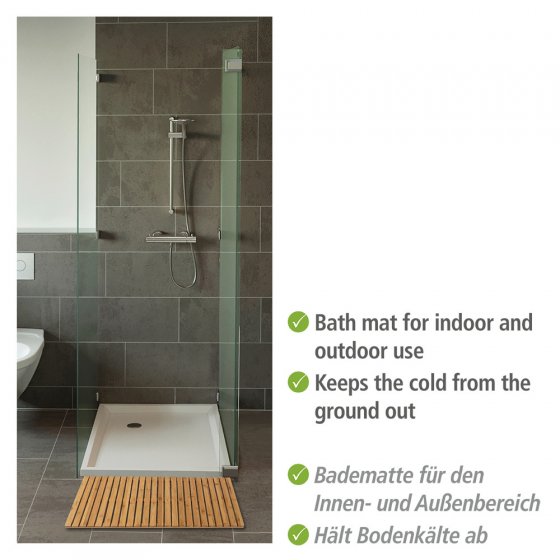 Baderost Mod. Indoor & Outdoor Bambus, 100 x 50 cm, für Dusche, Bad & Pool 