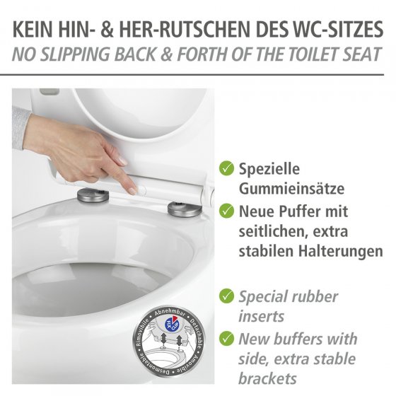 WC-Sitz Mod. Gubbio, aus antibakteriellem Duroplast