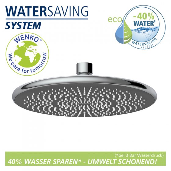 Regenduschkopf Watersaving, Ø 22,5 cm