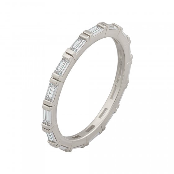 Ring 925 Silber rhodiniert mit Zirkonia 