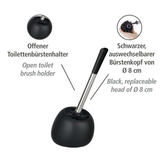 WC-Garnitur Mod. Polaris Schwarz matt, aus hochwertiger Keramik