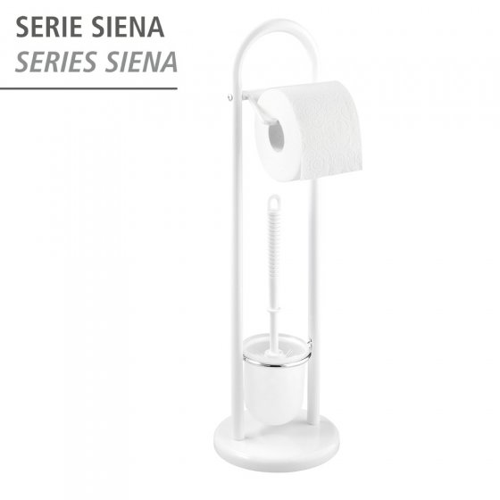 Stand WC-Garnitur Mod. Siena Weiß, aus Stahl