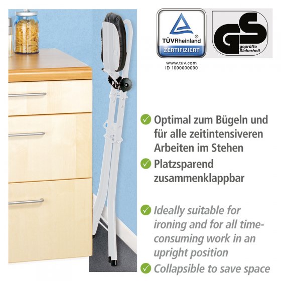 Bügel- und Stehhilfe, höhenverstellbar