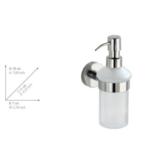 Seifenspender Mod. Bosio Edelstahl glänzend, Fassungsvermögen ca. 200 ml 